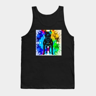 Pit Bull Terrier Colorful Painting Art Tank Top